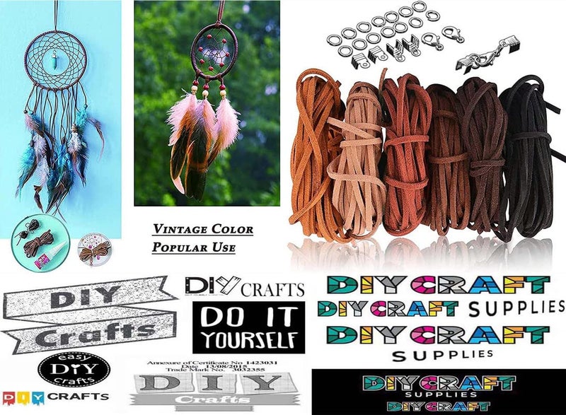 DIY Crafts أطقم الحرف اليدوية 1x، فضة عتيقة، حبل جلد صناعي، مجموعة خيوط حبل خشن لصنع المجوهرات، قلادة، سوار، نهايات حبل جلد صناعي (1x مجموعة، فضة عتيقة) - Image 5