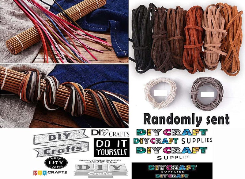 DIY Crafts أطقم الحرف اليدوية 1x، فضة عتيقة، حبل جلد صناعي، مجموعة خيوط حبل خشن لصنع المجوهرات، قلادة، سوار، نهايات حبل جلد صناعي (1x مجموعة، فضة عتيقة) - Image 2