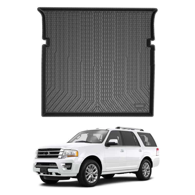 Mixsuper Custom Fit for Cargo Liner 20032017 Ford ExpeditionLincoln Navigator No EL or L Models Behind The 2nd Row Seats All Weather Rear Cargo Trunk Floor Mat