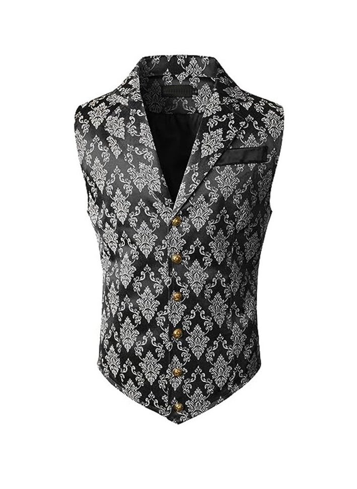 KUYING New Men's Retro V-Neck Fake Two Piece Vest  - Image 2