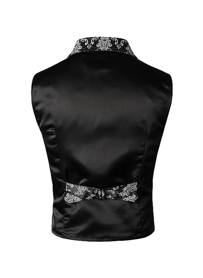 KUYING New Men's Retro V-Neck Fake Two Piece Vest  - Image 3