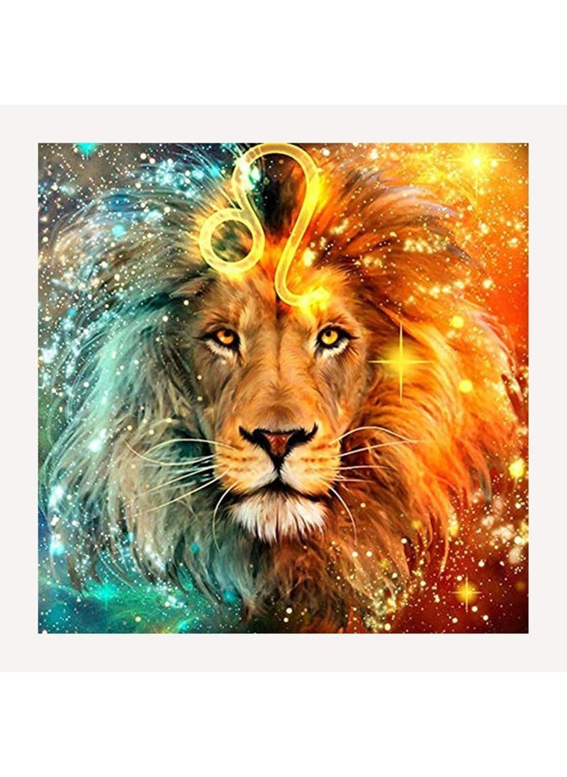 Darkness - DARKNESS Golden Lion Diamond Painting Kits for Adults and Kids Create Dazzling Full Drill 5D DIY Crystal Rhinestone Art for Home Decor, 40x40 cm (Lion) - Image 1