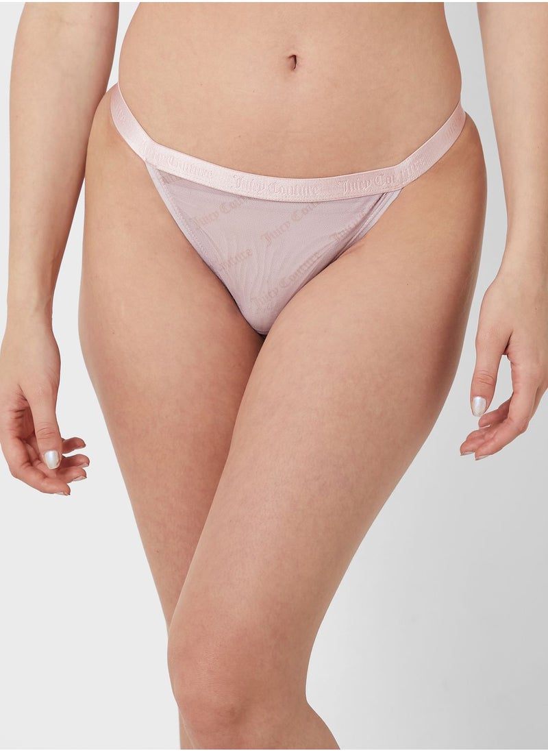 Juicy Couture - Mesh Detail Thong - Image 1