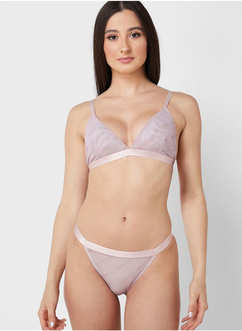 Juicy Couture - Mesh Detail Thong - Image 1