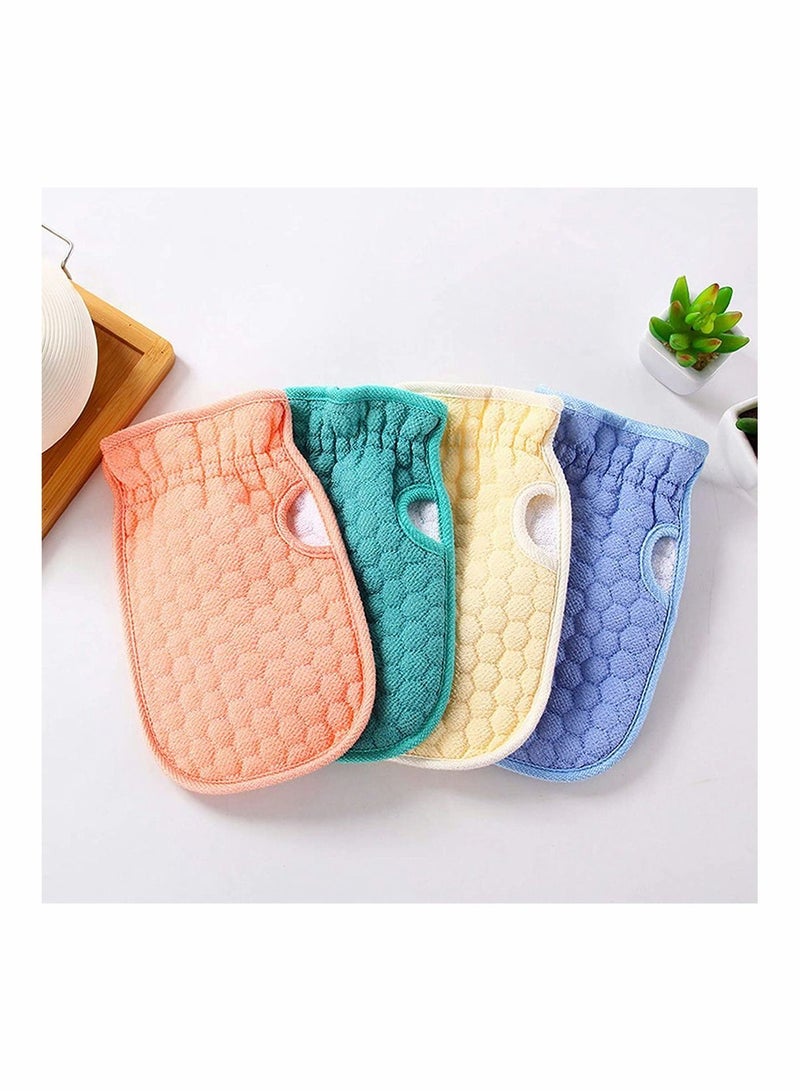 Exfoliating Gloves Body Scrub Double-sided Towel, Wash Mitt for Bath or Shower, All Skin Types and Spa, Cleans, 4 Pack - Image 5