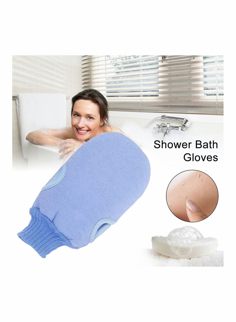 Exfoliating Gloves Body Scrub Double-sided Towel, Wash Mitt for Bath or Shower, All Skin Types and Spa, Cleans, 4 Pack - Image 2