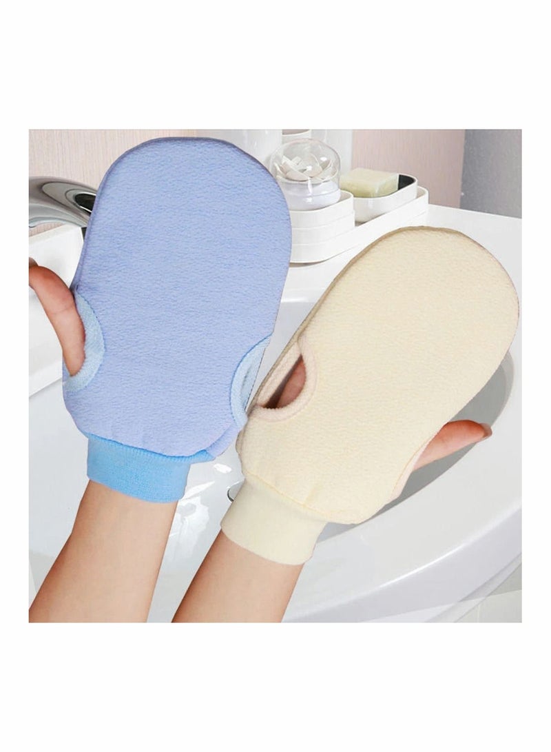 Exfoliating Gloves Body Scrub Double-sided Towel, Wash Mitt for Bath or Shower, All Skin Types and Spa, Cleans, 4 Pack - Image 3