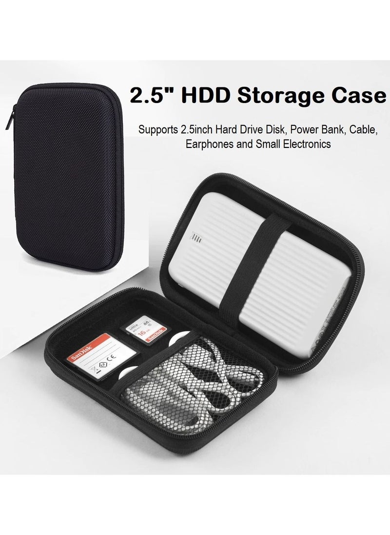 CATANES 2.5" Hard Drive Disk Carry Case Shockproof Cover Pouch Bag for 2.5 inch Portable External HDD/ Power Bank/ Small Electronics Accessories  - Image 1