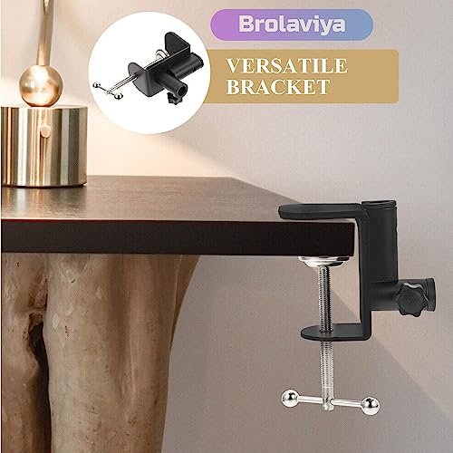 BROLAVIYA Large Desk Base Clamp Mount for Microphone Boom Scissor Arm, Table C Clip for Articulating arm Stand, or Mic Stand Fits Up to 2.36 inch 6cm Thickness - Image 5