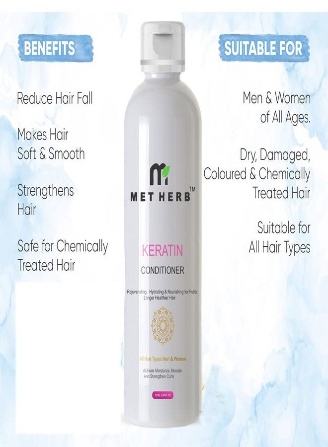 Metherb MET HERB Keratin Conditioner Smoothen Dry and Frizzy Hair - Deep Conditions Damaged Hair for Men & Women-200ml - Image 5