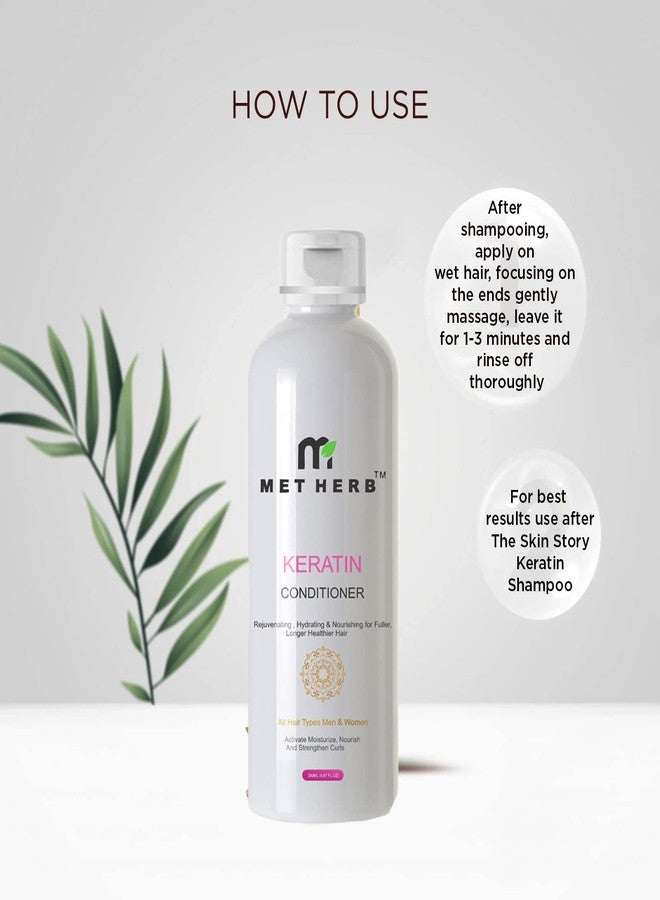 Metherb MET HERB Keratin Conditioner Smoothen Dry and Frizzy Hair - Deep Conditions Damaged Hair for Men & Women-200ml - Image 4