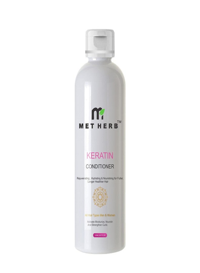 Metherb MET HERB Keratin Conditioner Smoothen Dry and Frizzy Hair - Deep Conditions Damaged Hair for Men & Women-200ml - Image 1