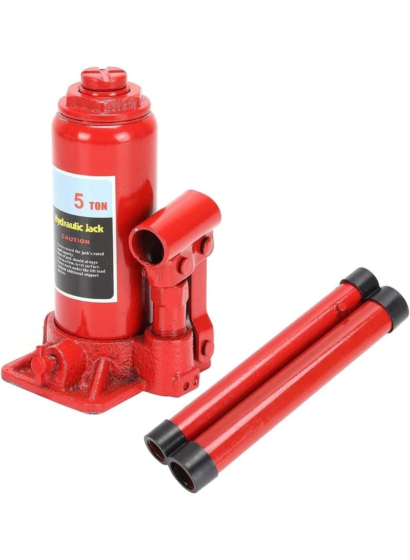A powerful and portable 5-ton vertical hydraulic car lift with a compact design for lifting low vehicles during roadside maintenance and replacement or in the garage. - Image 1
