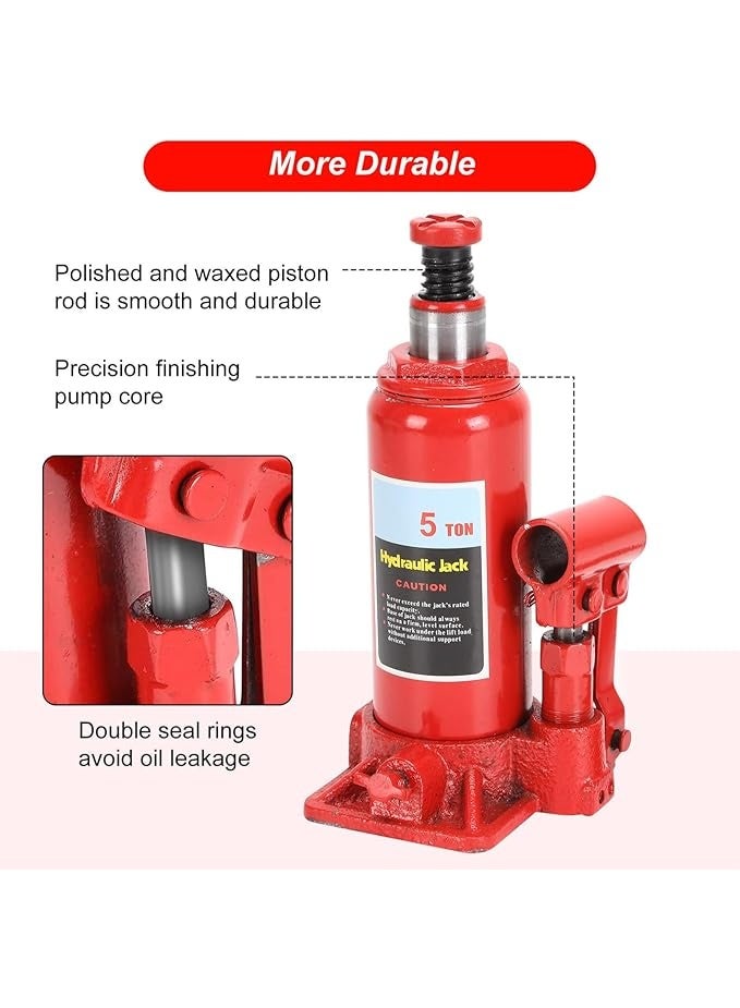 A powerful and portable 5-ton vertical hydraulic car lift with a compact design for lifting low vehicles during roadside maintenance and replacement or in the garage. - Image 5