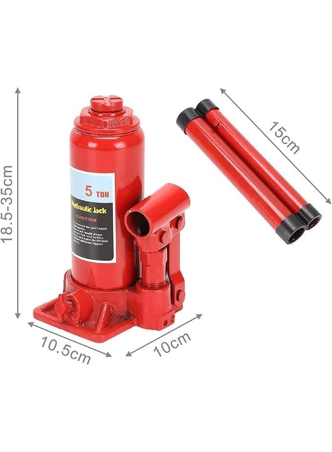 A powerful and portable 5-ton vertical hydraulic car lift with a compact design for lifting low vehicles during roadside maintenance and replacement or in the garage. - Image 2