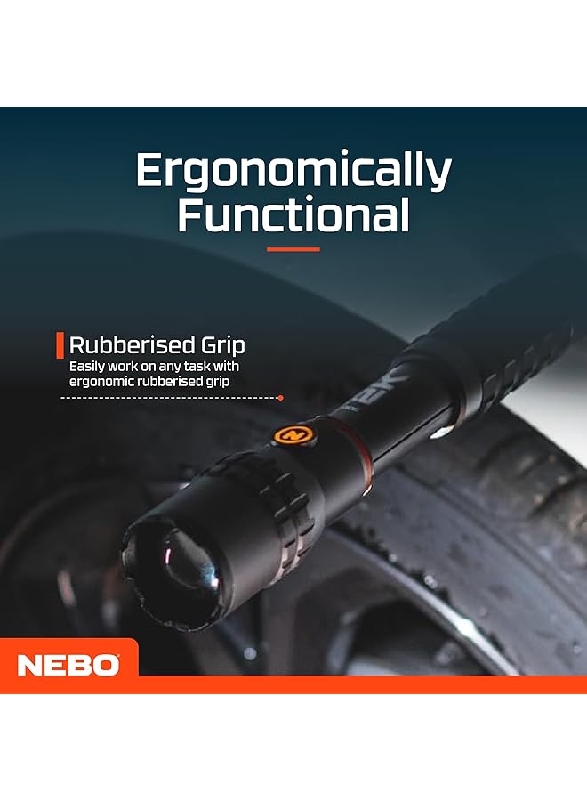 NEBO SLYDE KING 2K 2 000 Lumen Rechargeable Flashlight and 500 Lumen Work Light With Magnetic Base - Image 4