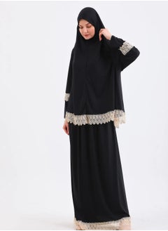OLUDENIZ TWO PIECE SKIRT GUIPURE NON-SLIP, NON-SWEATHER Equally suitable for all body shapes and sizes PRAYER DRESS made in Türkiye...SUITABLE SIZES = XL-2XL-3XL  - Image 3