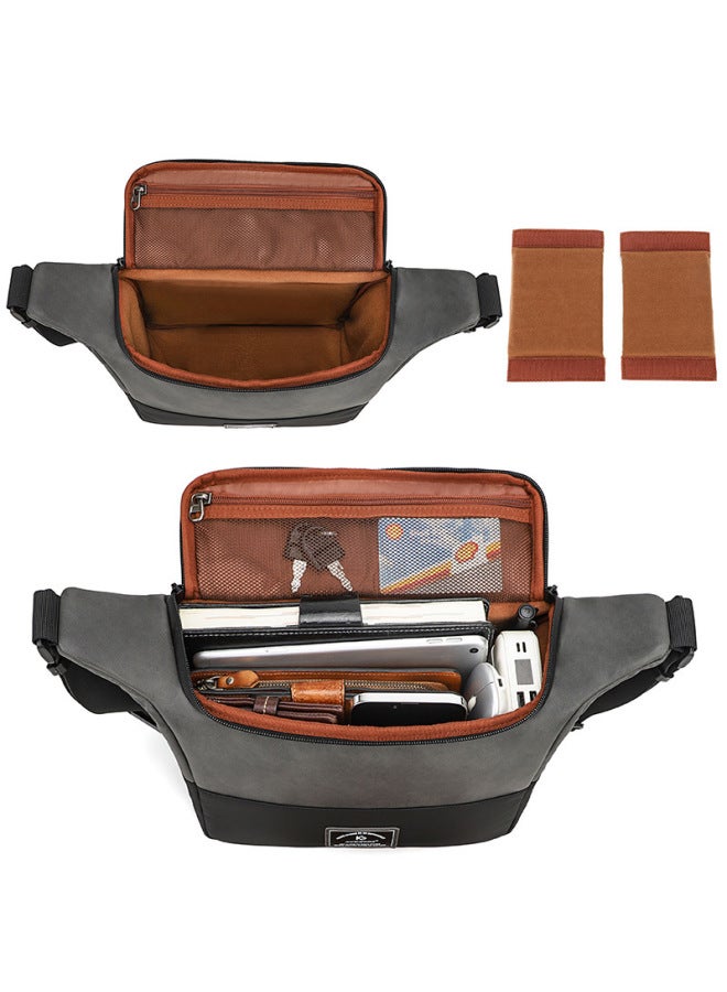 Fashion PU Shoulder Crossbody Photography Bag SLR Camera Bag Photography Digital Camera Bag Lens Storage Bag-Color:Brown - Image 4