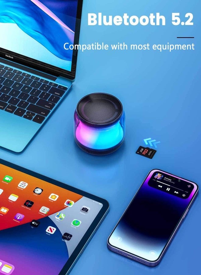 LENRUE Portable Bluetooth Speakers with Colorful Lights, Loud Sound, Small Bluetooth Speaker with Wireless Stereo Pairing, Mini Gifts for Kids, Teen, Girls, Boys, Women - Image 5