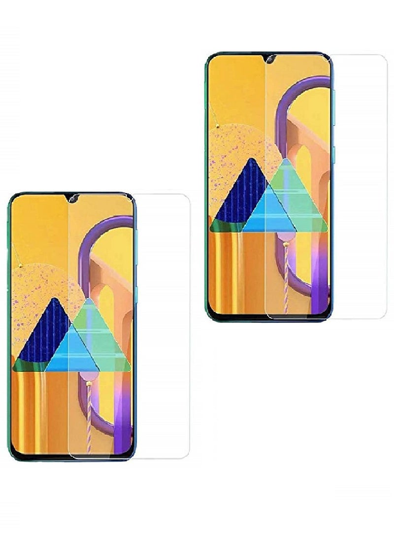 Super 2 Pieces Tempered Glass Screen Protector Clear Designed For Samsung Galaxy M30s Full Screen Coverage And Bubble Free - Image 1