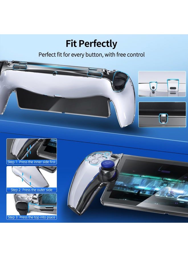 FYOUNG Accessories Bundle for PlayStation Portal, Carry Case with Hard Clear Cover & Screen Protector, Portable Storage Protection Travel Handbag for PS Portal Remote Player - Gift Box Edition - Green - Image 3