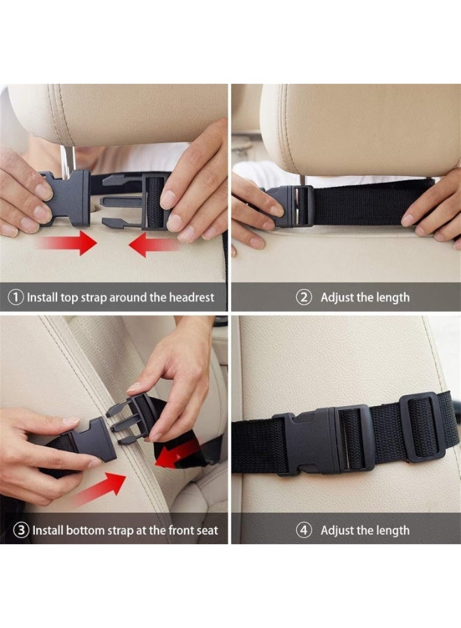 MJZ 2 Pack Car Seat Organizer, Kick Mats Back Seat Protector with Touch Screen Tablet Holder, Car Travel Accessories, Car Backseat Organizer for Kids with 9 Storage Pockets - Image 2