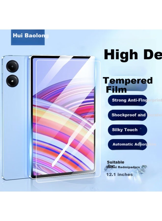 Hboalg Tempered Glass Screen Protector For Xiaomi Redmi Pad Pro 12.1 Inch Model, High Definition Anti-shatter Anti-fingerprint Scratch-resistant Glass Film For Xiaomi Tablet - Image 1