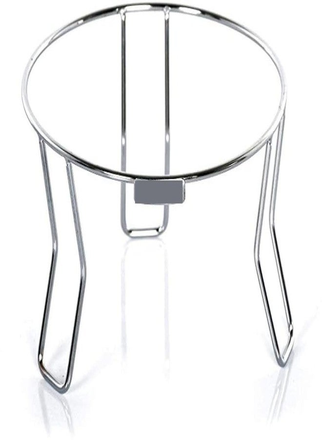 XVIA Chrome Plated Water Pot Matka Stand for Kitchen | Stainless Steel Pot Stand | Plant Pot Holder | Multipurpose Stand for Kitchen Countertop, Home Garden, or Balcony Use(S Round-2) - Image 1