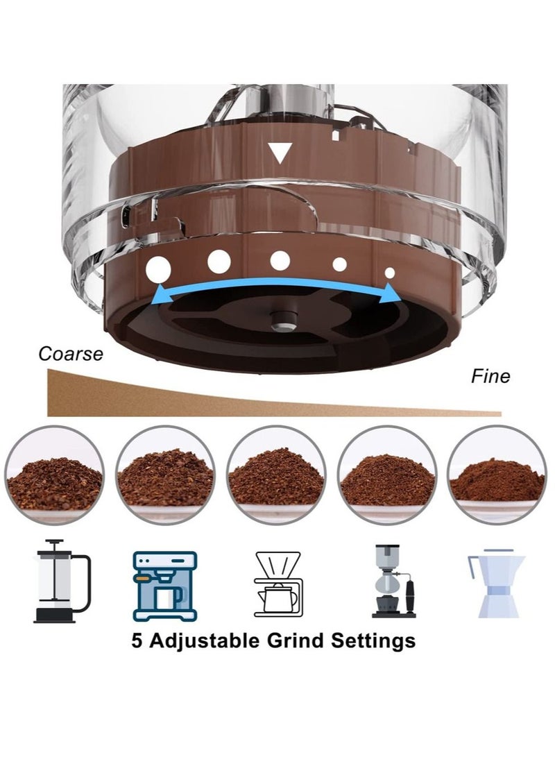 Arabest Luxury Portable Coffee Grinder Set Electric & Manual Coffee/Espresso Grinder Comes With Travel Coffee Mug - Image 4