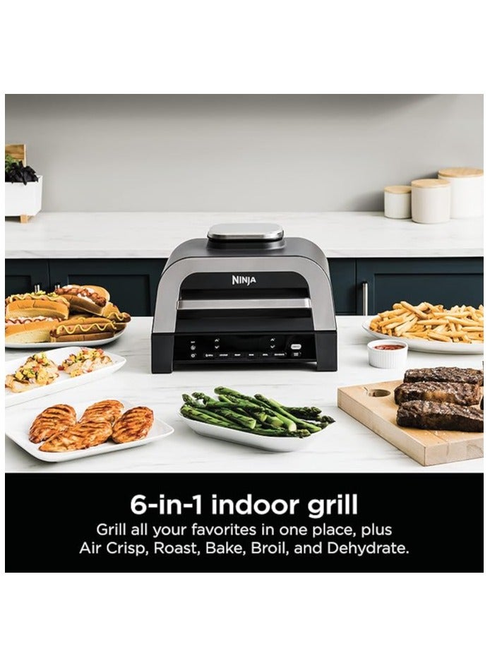 Ninja Foodi Smart XL 6-in-1 Indoor Grill With Air Fry, Roast, Bake, Broil, And Dehydrate, Foodi Smart Thermometer, 2nd Generation, 3.8 L 1760 W DG551ME Black/Silver - Image 1