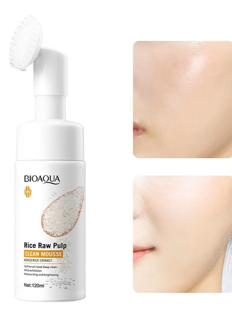 BIOAQUA Face Wash Cleanser rice raw Pulp Deep Cleaning 120ml - Image 1