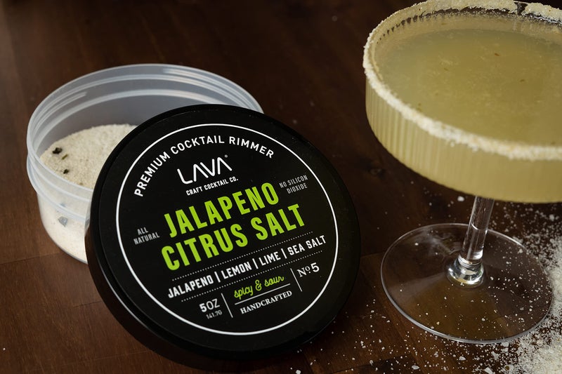 LAVA Premium Jalapeno Citrus Margarita Salt Cocktail Rimmer, All Natural Spicy Margarita Rimmer Salt, Sea Salt Rocks, Real Lime, No Silicon Dioxide, with Easy Screw-On Lid - 6oz - Image 3