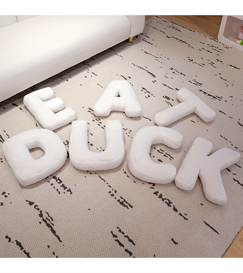 DIY Letter Throw Pillow Customizable Sofa Cushion L Size Home Decor - Image 3