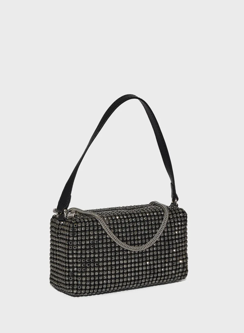 Ella Limited Edition Rhinestone Detail Box Clutch