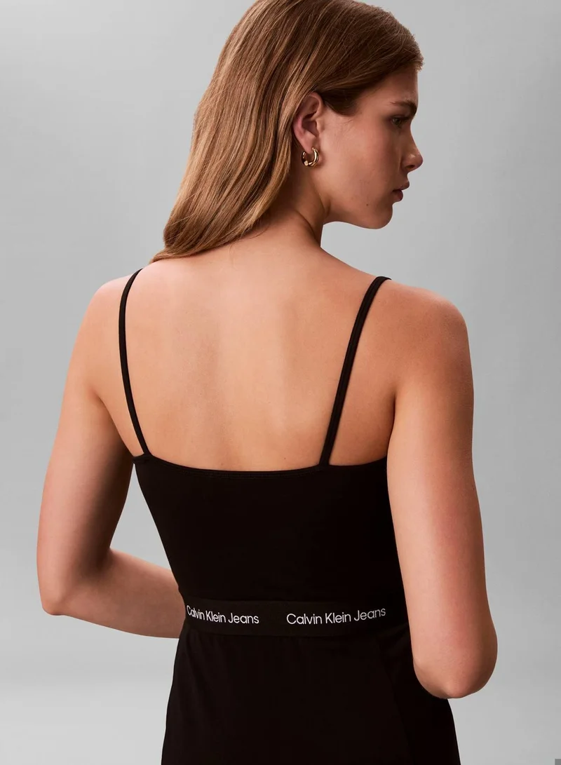 Calvin Klein Jeans black Strappy Mini Dress for Women | Best Price UAE