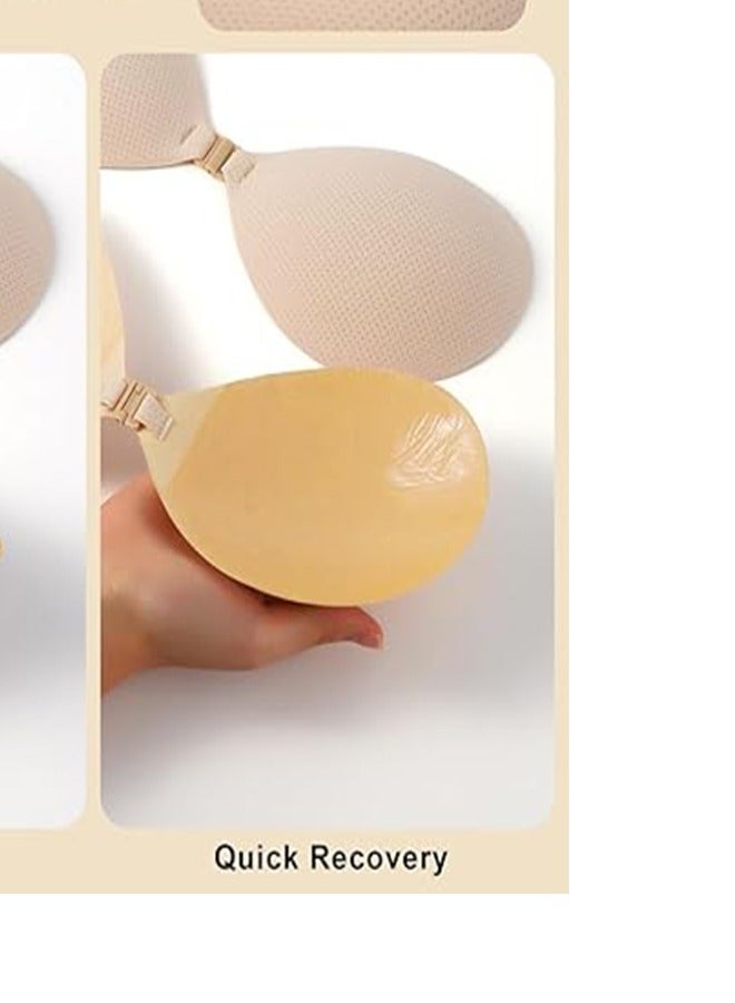 Jomo Store Push Up Self Adhesive Silicone Bra – Strapless, Invisible, Breathable, Front Closure for Backless Dresses - Image 3