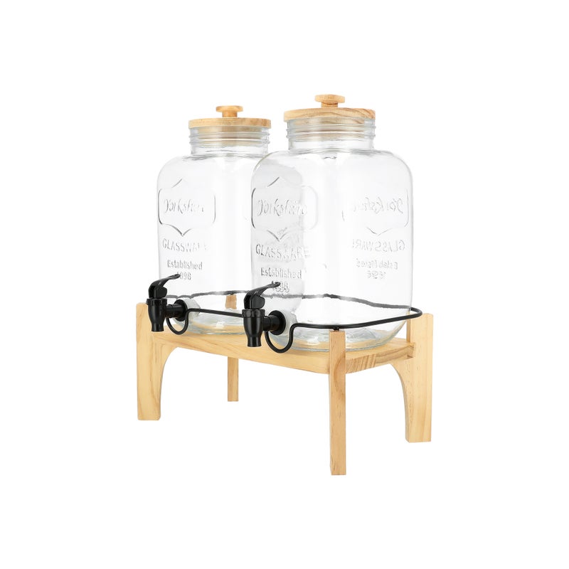 ألبرتو البرتو طقم توزيع عصير زجاج مع قاعدة 2 قطعة - Image 3