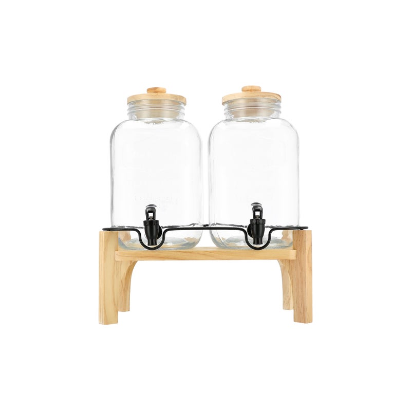 ألبرتو البرتو طقم توزيع عصير زجاج مع قاعدة 2 قطعة - Image 2