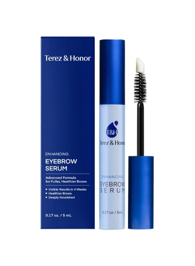 Terez & Honor Eyebrow Growth Serum - Natural Eyebrow Serum and Enhancer with Dual-Use Applicator for Thicker Brows and Grow Faster, Longer, Fuller - 5mL - Image 1