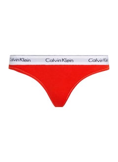 CALVIN KLEIN Women's Bikini Briefs - Cotton Blend, Red  - Image 2