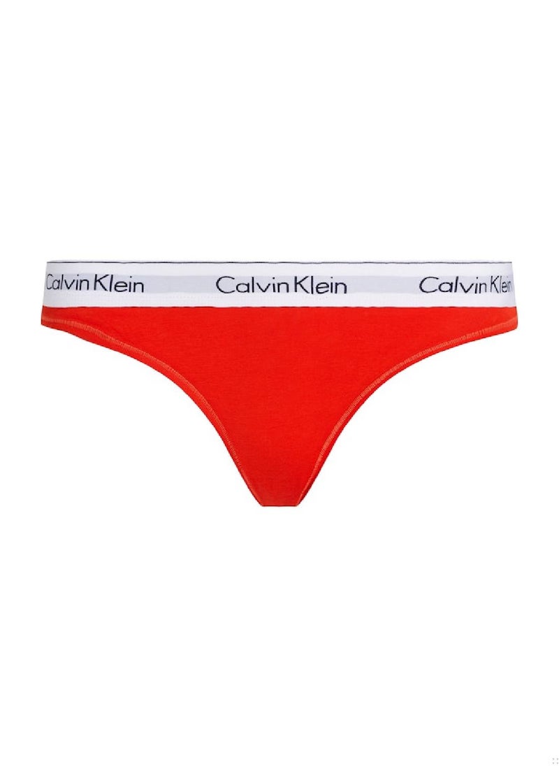 CALVIN KLEIN Women's Bikini Briefs - Cotton Blend, Red  - Image 2