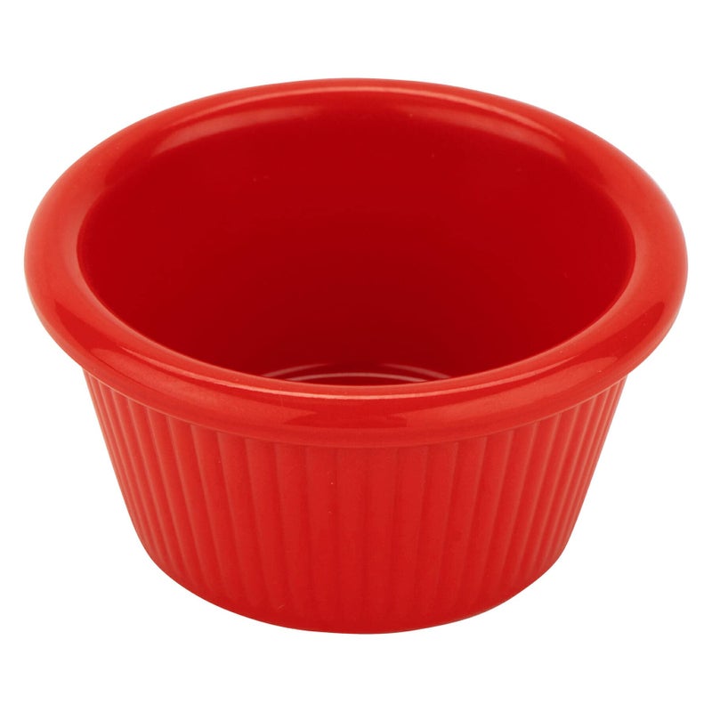 GET RM387R 2 oz Fluted Ramekin Melamine Red Pack of 12