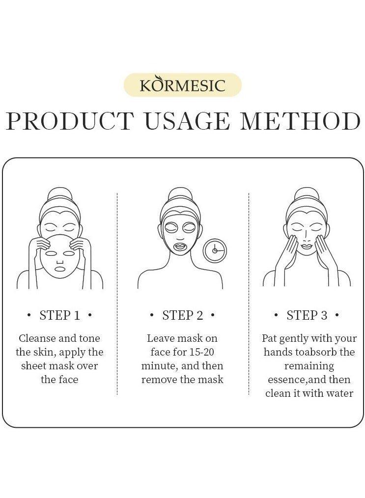 Kormesic قناع جوز الهند 5 قطع، 25 مل لكل قطعة - ترطيب عميق، تهدئة وإصلاح، مناسب للاستخدام اليومي - Image 3