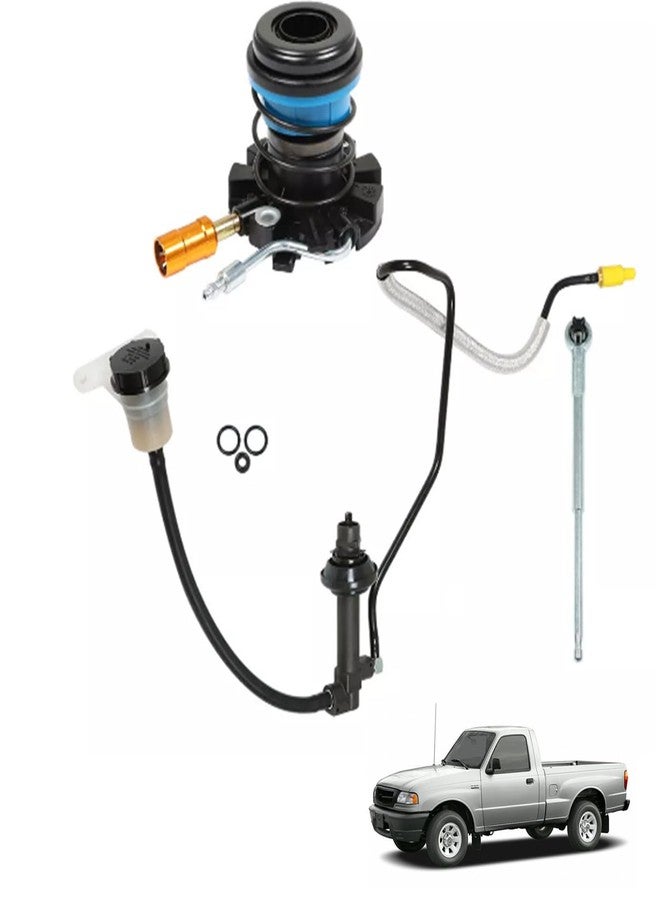 Prefer Warehouse Pre-filled Clutch Master & Slave Cylinder Line Kit Compatible with Ford Ranger Explorer Mazda B2300 B2500 B3000 B4000 2001-2011 CC649042, 13865010, 13665619 - Image 2