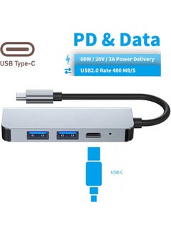 Wozlo Type-C To HDMI 4K@30Hz Cable 1*usb3.0 + 1*usb2.0 + Pd 87W Converter Converter Adapter  - Image 4