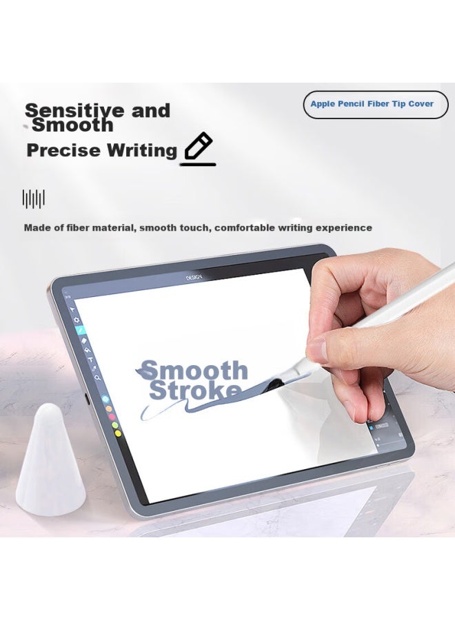 YIOU Yiyou Compatible With Apple Pencil Tip Protection, Wear-resistant Pen Sleeve, Ultra-thin Silicone Cover, Universal For 1st And 2nd Generation, White Transparent - Image 5