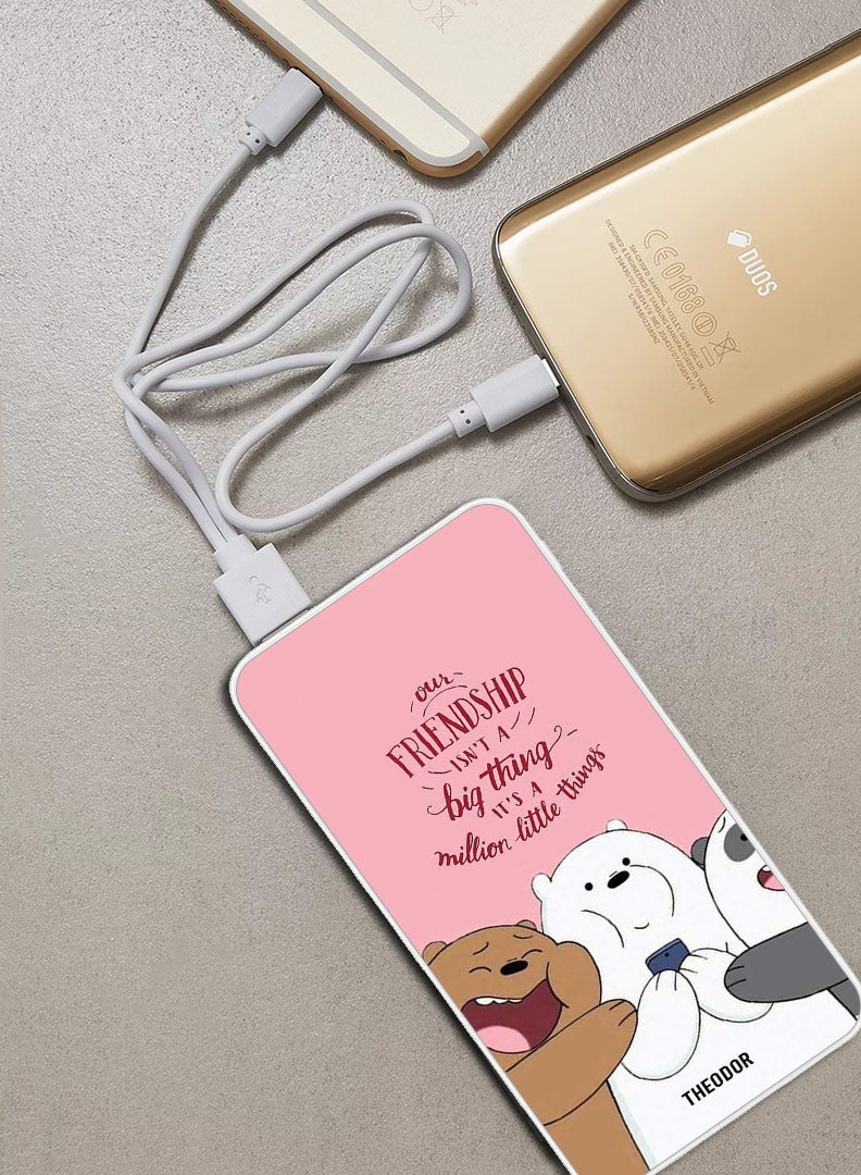 Theodor 10,000 mAh Super Fast Charging Ultra Compact Power Bank with Quick Charge & Power Delivery, Portable Charger For iPhone and Android Friendship - Image 2