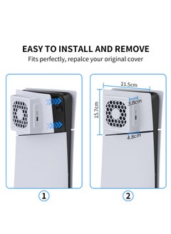 KASTWAVE Slim Cooling Fan for PS5: Enhanced Cooling System with PS5 Slim Cover, RGB LED Lights, 3-Level Fan Speeds, and 2 USB Charging Hubs for PS5 Slim Digital and Disc Consoles  - Image 4