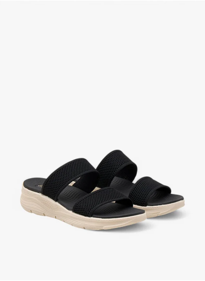 Le Confort Textured Slip-On Comfort Sandals with Platform Heels