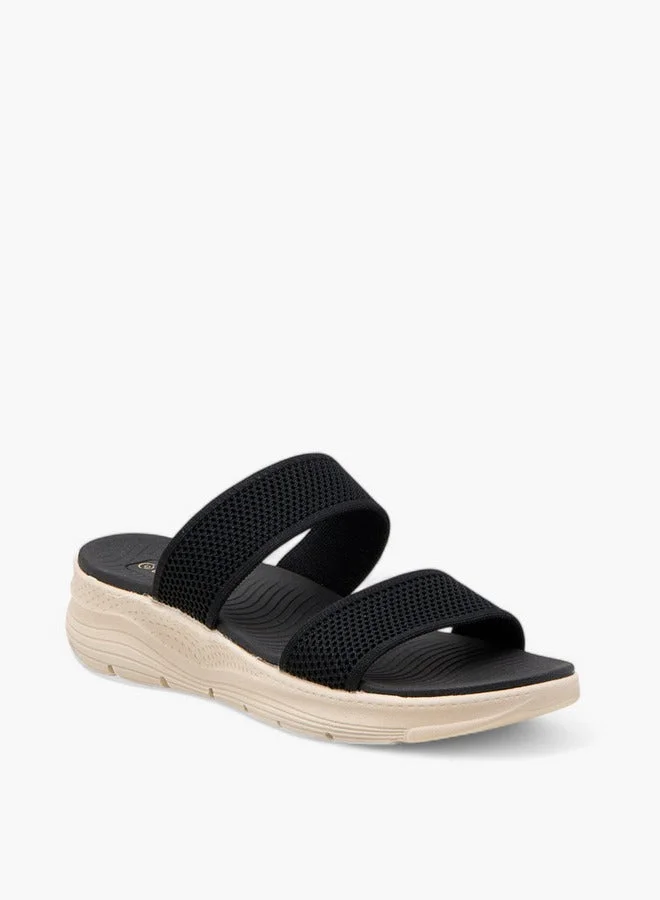 Le Confort Textured Slip-On Comfort Sandals with Platform Heels